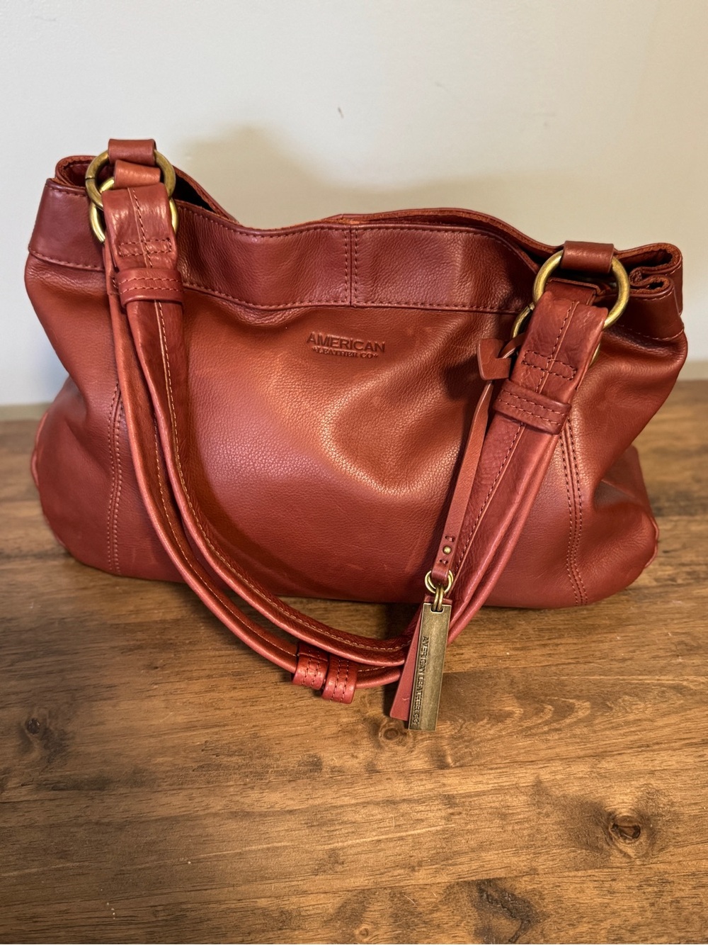 American Leather Co. genuine leather bag